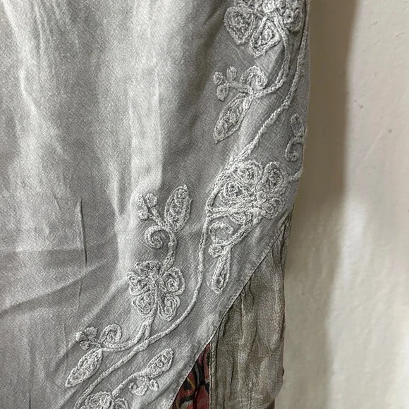 Young Threads Bohemian Wide Leg Pants with Patchwork Design - Picture 3 of 11